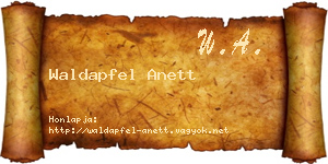 Waldapfel Anett névjegykártya